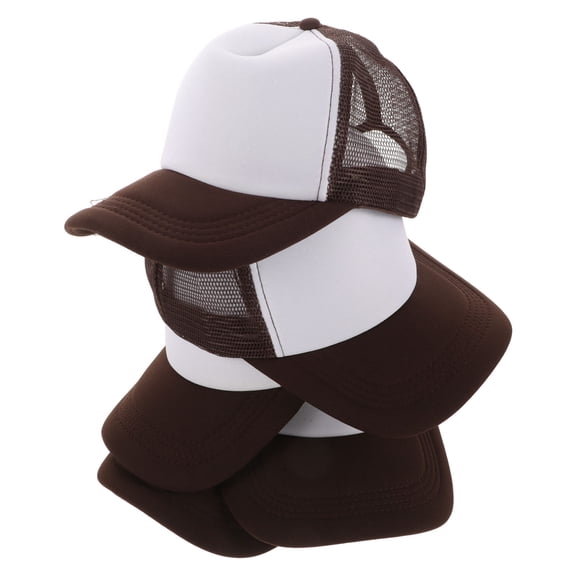 LOLIPPYY 5Pcs Plain Trucker Baseball Caps Blank for Sublimation Multi Color Adjustable Fit