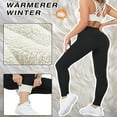 thumbnail image 4 of Leggings cálidos para mujer, con forro polar de invierno cálido y grueso, medias opacas de cintura alta para uso diario, fitness, correr, senderismo, 4 of 5