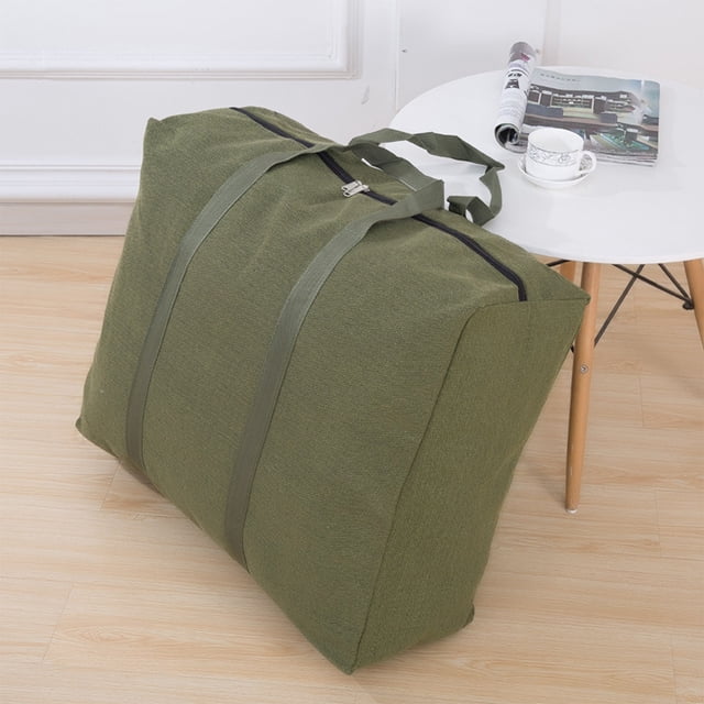 HaoXun Extra Large Storage Bag for Clothes Blankets Travel - Waterproof Breathable Foldable Shoulder Bag with Reinforced Handle for Bedroom RV Under Bed Storage, 31.5 x 23.6 x 10.6 Inches