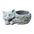 thumbnail image 3 of Colaxi Sleeping Cat Statue Flowerpot Plant Pot Outdoor Ornament Desk Artwork Decorative 7.8x3inch Garden Decoration for Dining Table Right, 3 of 10