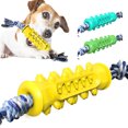 thumbnail image 1 of Flmtop Chewing Resistant Teething Molar Dog Toothbrush with Rope Interaction Pet Toy Green, 1 of 9