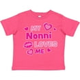 thumbnail image 3 of Inktastic Valentine's Day My Nonni Loves Me Hearts and Lips Boys or Girls Toddler T-Shirt, 3 of 5