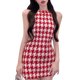 thumbnail image 3 of Vestido halter con corte en la cintura, vestido halter sin mangas con estampado pata de gallo Vestido pata de gallo Vestido halter sin mangas Materiales de la mejor calidad, 3 of 9