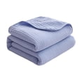 thumbnail image 5 of 6 Layer Muslin Cotton Summer Throw Blanket 120x150cm, Lightweight Breathable Nap Blanket for Kids Adults Bed Couch Travel, 5 of 6