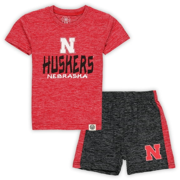 Toddler Wes & Willy Nebraska Huskers Cloudy Yarn T-Shirt & Shorts Set