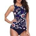 thumbnail image 3 of DPTALR Mode Femmes Bikini Imprimé Rehausseur Rembourré Maillot de Bain Tenue de Plage Ensemble, 3 of 5