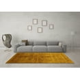 thumbnail image 3 of Ahgly Company Machine Washable Indoor Round Oriental Yellow Traditional Area Rugs, 8' Round, 3 of 4