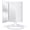 White, variant on Trifold Lighted Vanity Makeup Mirror with 21 LED Lights,1x/2x/3x Magnification and Touch Screen Dimming,Two Power Supplies Makeup Mirror, Gift for Women