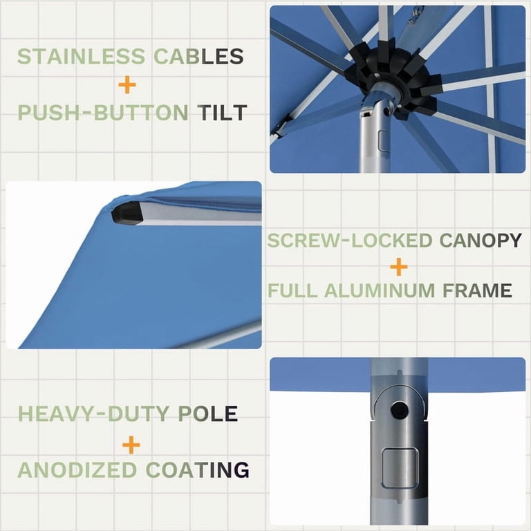 heavy duty patio umbrella pole with button lock Tkerolk Replacement Parts, Outdoor Umbrella Replacement Push-Button Tilt Adjustment for Balcony Umbrella, Outdoor Patio Umbrella Mounting Bracket for Deck Garden Party : Patio, Lawn & Garden Ideal for outdoor deck 9ft Patio Motorized Market Umbrella