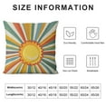 thumbnail image 5 of Creowell Summer Pillow Covers, Stripes Yellow Sunshine Decorations Outdoor Throw Pillows Boho Summer Rainbow Sun Pillowcase Decor Cute Farmhouse Cushion Case for Home Bedroom 12x12in, 5 of 5