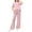 #A20-Pink, variant on Abcomgle Girls Summer Outfits 4-16 Polka Dot Short Sleeve Tshirts and Wide Leg Pants Set Cute Casual Girls Lounge Set,13-14 Years
