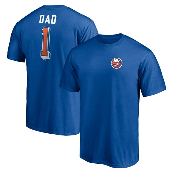 Men's Royal New York Islanders Number One Dad Logo T-Shirt