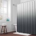 thumbnail image 5 of Grey Ombre Fabric Shower Curtain Gradient Gradual Color Washable Shower Curtains for Bathroom, Waterproof Bath Curtain with Hooks Home Decor 72x72in, 5 of 8