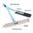 thumbnail image 3 of CY 2280 NGFF PCI-E4.0 M.2 M-key to Oculink SFF-8612 SFF-8611 Host Cable 30cm with Bracket for NVME U.2 SSD eGPU, 3 of 9