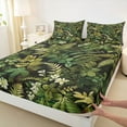 thumbnail image 3 of Manfei Female Men Floral Tree Leaves 4 Pieces Queen Sheet Sets,Vintage Aesthetics Ultra Soft Flat Sheet,Botanical Plants Queen Fitted Sheet,Ultra Soft Home Decor, 3 of 7
