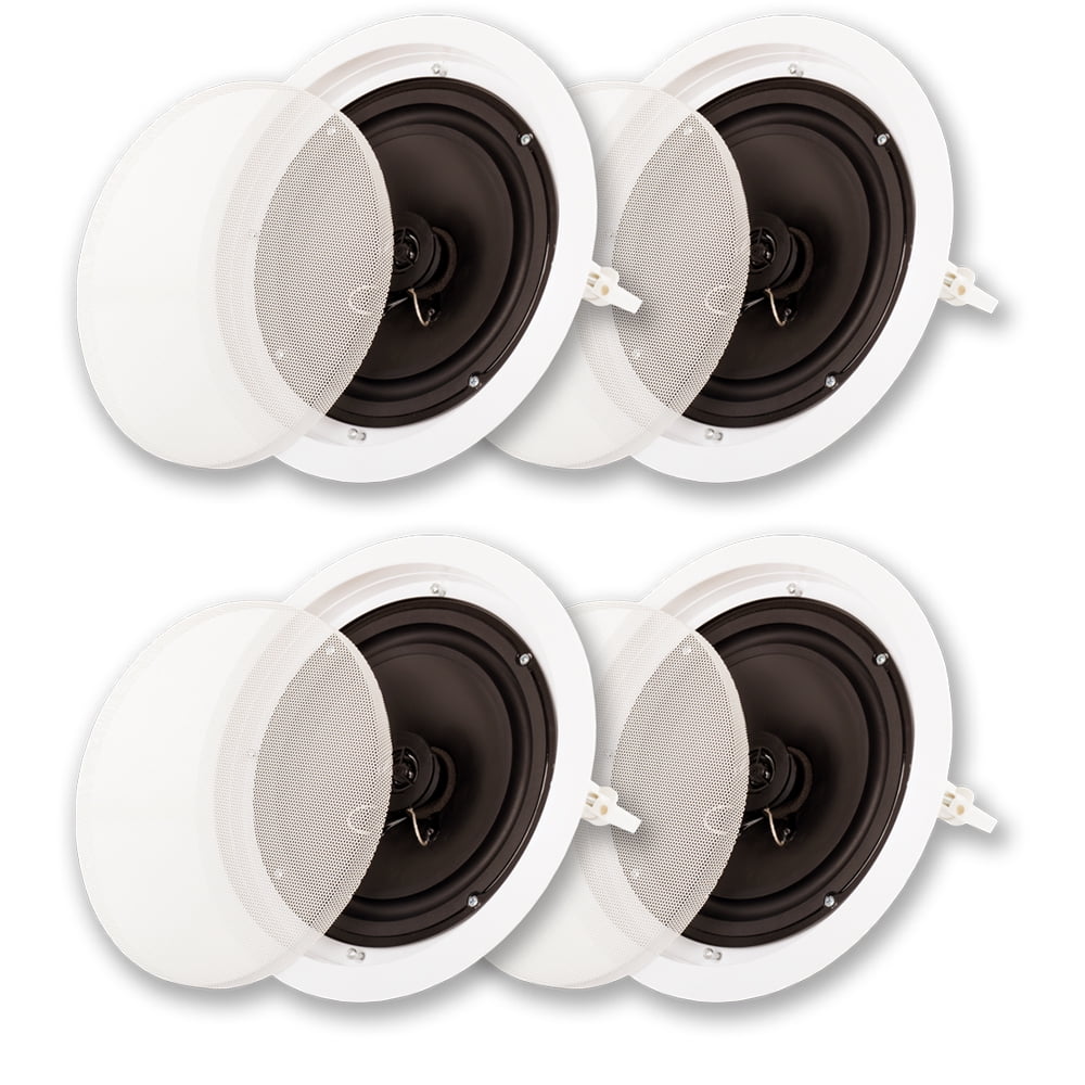 Acoustic Audio SP8c In Ceiling 8" Speaker 2 Pair Pack 2 Way Home