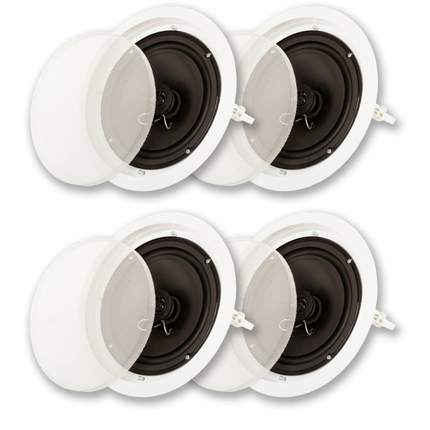 Acoustic Audio SP8c In Ceiling 8" Speaker 2 Pair Pack 2 Way Home Theater