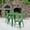 Green, variant on Emma + Oliver Commercial 30" Round Yellow Metal Indoor-Outdoor Table Set with 2 Cafe Chairs