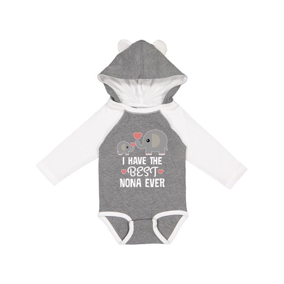 Inktastic Best Nona Ever Grandchild Boys or Girls Long Sleeve Baby Bodysuit