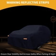 thumbnail image 3 of Cubierta de Automóvil Universal Impermeable para Todo Clima Protección Exterior Completa Anti-UV Sol Lluvia Azul Marino 177" a 190", 3 of 5