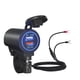 thumbnail image 1 of Motocicleta Cargador USB Dual, Puerto Dual impermeable QC3.0 Adaptador USB de Carga Rápida Con Luz azul para Motocicletas ATV ATV Buses, 1 of 6