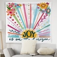 thumbnail image 2 of Boho Abstract Floral Mental Health Tapestry Wall Hanging, Therapy Office Decor, Joy Is on the Horizon Inspirational Wall Blanket Decor for Therapist Counselor Office Classroom, 50x60 Inch, 2 of 6