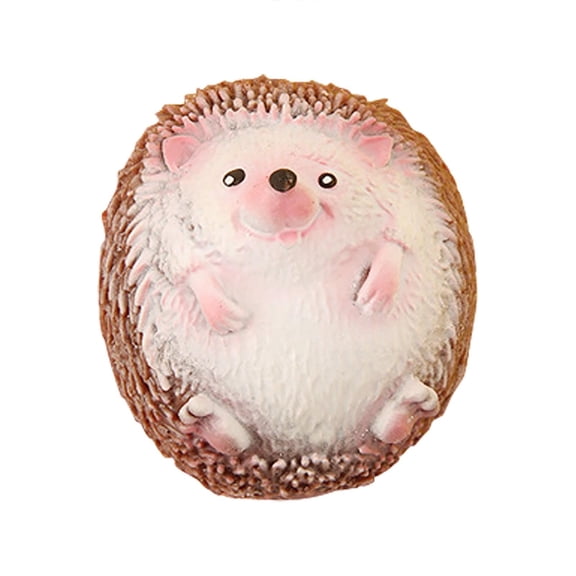 Stretchy Hedgehog Squishy Toy with Slow Rising Design, 1 Piece, Brown and Pink, for Kids and Adults Relaxation, Squeeze Toy