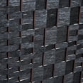 thumbnail image 4 of HomCom 6' Tall Wicker Weave 4 Panel Room Divider Privacy Screen - Black Wood, 4 of 9
