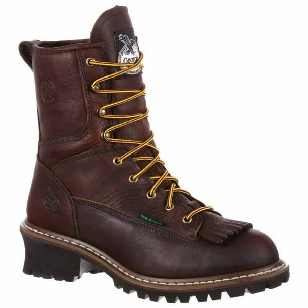 Boots Mens Logger Steel Toe Eh Waterproof Lace Up Work Safety
