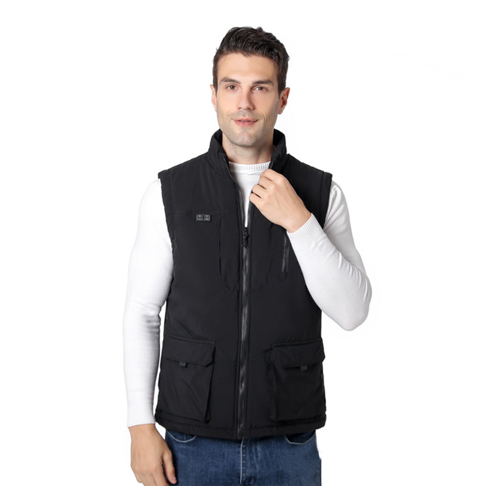 Eleven District Heating Vest Men/'s Winter Thickening Warmth Smart USB Electric Heating Vest Electric Heating Vest