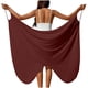 thumbnail image 2 of Playa de las Mujeres Cubre-Ups Sheer Chiffon Sarong con Correa Ajustable Alta Hendidura Que Fluye Envoltura Drapeada para Piscina, 2 of 9