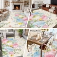 thumbnail image 5 of 8'x10' Area Rugs, Easter Eggs Indoor Outdoor Area Rug for Living Room Bedroom, Spring Daisy Eucalyptus Leaves Vintage Washable Bathroom Rugs Kitchen Floor Carpet Mats Home Decor Aesthetic, 5 of 8