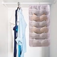 thumbnail image 4 of TUOBARR Non-woven Double-sided Storage Bag Washable Wardrobe Multi-pocket Bra Hanging Bag Door Rear Socks Storage Bag, 4 of 5