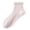 Pink, variant on Yifymode Ruffle Trim Ankle Socks, Vertical Rib Thin Casual Socks Back to School Daily Wear Students, Lightweight Breathable Campus Socks