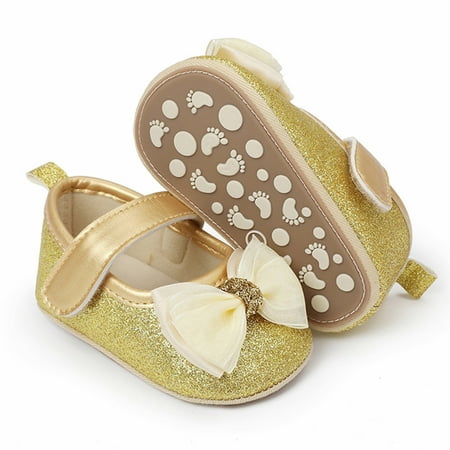 

Hunpta Kids Sandals Infant Girls Single Shoes Bowknot Paillette First Walkers Shoes Toddler Sandals Princess Shoes