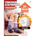 thumbnail image 2 of Women Slipper Socks Non Slip Fuzzy Fluffy Thick Warm Cabin Cozy Comfy Soft Fleece Home Grips Socks 1Pairs, 2 of 6