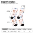 thumbnail image 2 of Cauagu Scandinavian Alphabet Print Crew Socks for Women and Men,Adult Athletic Running Socks 1-Pair Sports Socks Work Gear Socks with Moisture Wicking, 2 of 6