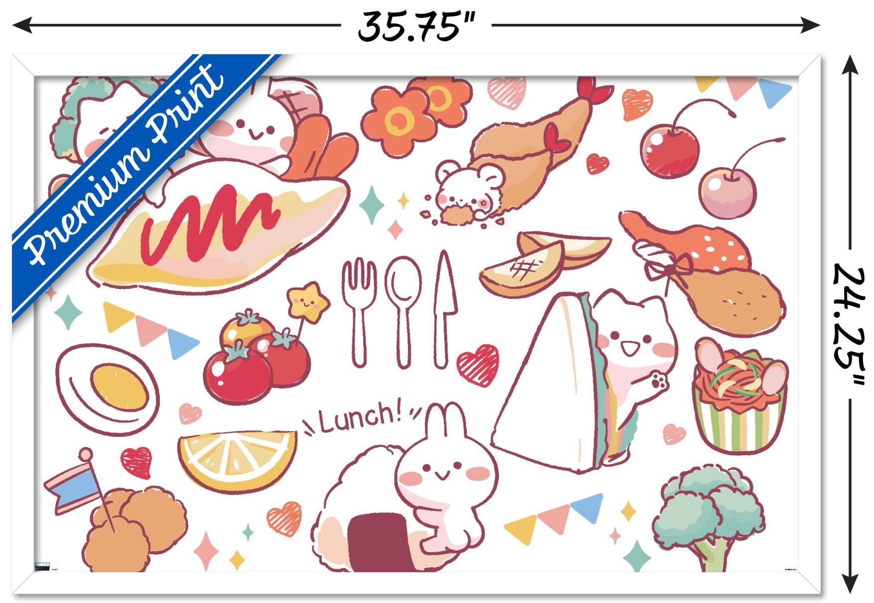 Mimi & Neko - Lunch Wall Poster, 22.375" x 34" Framed