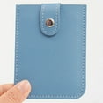 thumbnail image 3 of Titular de La Tarjeta de Crédito Estuche Organizador Portátil de Cuero de PU para Mujeres Y Hombres Regalo Minimalista Cartera de Bolsillo Compacta de Azul Salvador Titular de la tarjeta de crédito, 3 of 7
