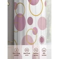 thumbnail image 6 of Pin Polka Dots Sheer Curtains 63 Inch Length 2 Panels Set - Light Filtering Window Treatments, Modern Abstract Art Rod Pocket Semi Curtains for Living Room/Bedroom/Kitchen Décor, 104"W x 63"L, 6 of 7