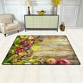 thumbnail image 2 of Dreamtimes Autumn Colorful Fruit Area Rug, 36"x24" Retro Floor Non-Slip Washable Indoor Door Mat, Absorbent Floor Mat for Bedroom Kitchen Entryway Bathroom, 2 of 7