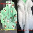 thumbnail image 4 of Manta Sherpa de invierno, forro polar de felpa, sudadera con capucha a juego para la familia, sudadera para niña, ropa de casa de aguacate A, 4 of 4