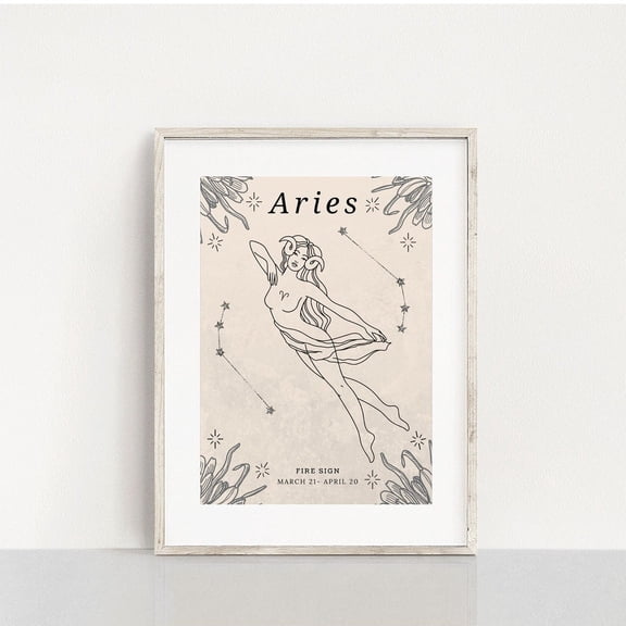 Aries Zodiac Poster, Constellation Star Wall Art Home Decor #3213, Unframed Poster Size 8x12