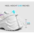 thumbnail image 4 of LUCKY STEP Fashion Colorblock Chunky Sneakers Retro Dad Casual Shoes,White,Womens, 4 of 10