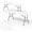 White desktop, gray spray-coated, variant on 6FT Portable Folding Table 2 Pack, with Carry Handle