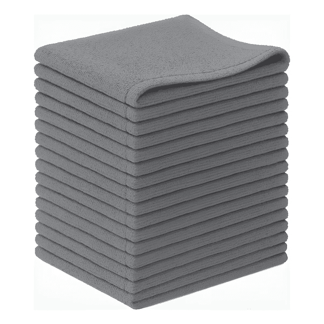 Paño De Limpieza De Microfibra Paquete Con 16 Pzas Xtellar gris