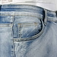 thumbnail image 5 of MHFRRA Bootcut Jeans for Men Men's Straight Leg Jeans Distressed Denim Pants for Casual Daily Wear Comfortable Stretch Fit Fashionable Tear Details Versatile Outfit Pairing Size 32, 5 of 6