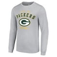 thumbnail image 2 of Men's Starter Heather Gray Green Bay Packers Long Sleeve T-Shirt, 2 of 3