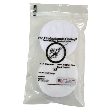 The Professionals Choice Round Knit Cleaning Patches 12 16 20 Ga Shotgun 85 (Best 20 Ga Shotgun For Sporting Clays)