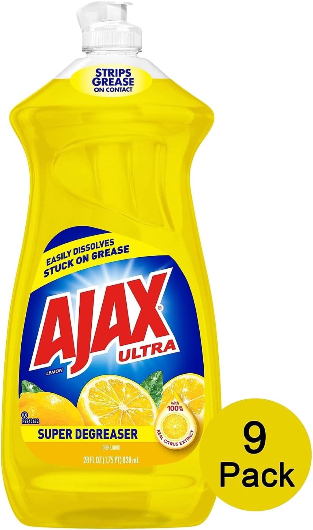 ZLGP 44673 Dish Detergent Lemon Scent 28 oz Bottle 9/Carton